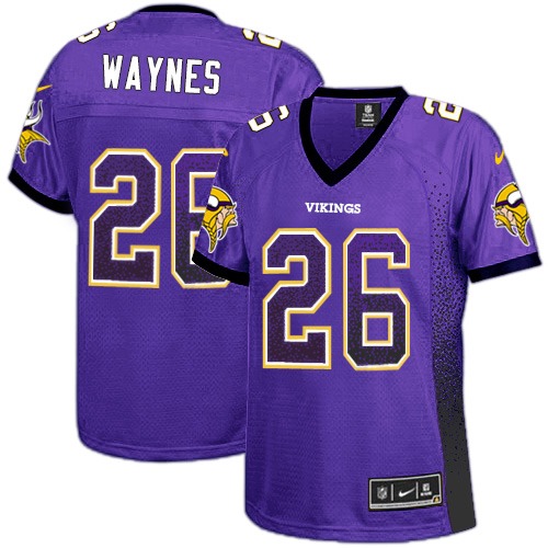 Women's Elite Trae Waynes Nike Jersey Purple - #26 Drift Fashion NFL Minnesota Vikings